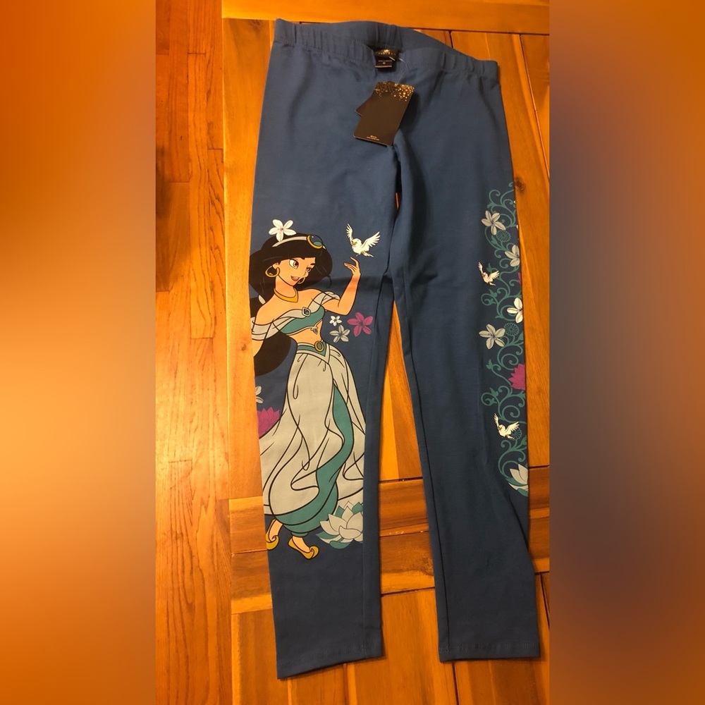 Disney Aladdin Jasmine Floral Leggings Size Medium